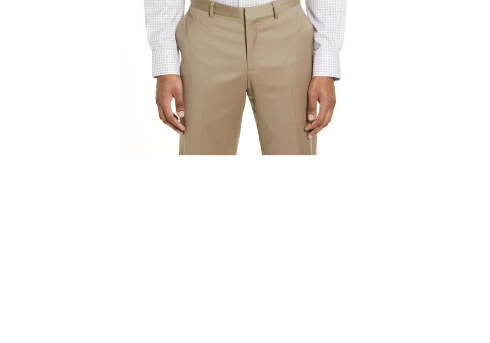 Camisa social masculina David Donahue branca/com acabamento Dune, tamanho 15,5 a 32