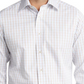 Camisa social de algodão David Donahue Trim Fit, sem passar, em branco/marrom/azul