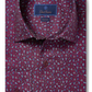 Camisa David Donahue tamanho 16 vinho mini paisley