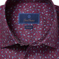 Camisa David Donahue tamanho 16 vinho mini paisley