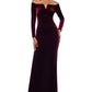 Vestido de veludo feminino XSCAPE ombro a ombro vermelho tamanho 10
