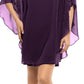 Vestido tubinho com sobreposição de chiffon feminino XSCAPE roxo tamanho 4 Petite