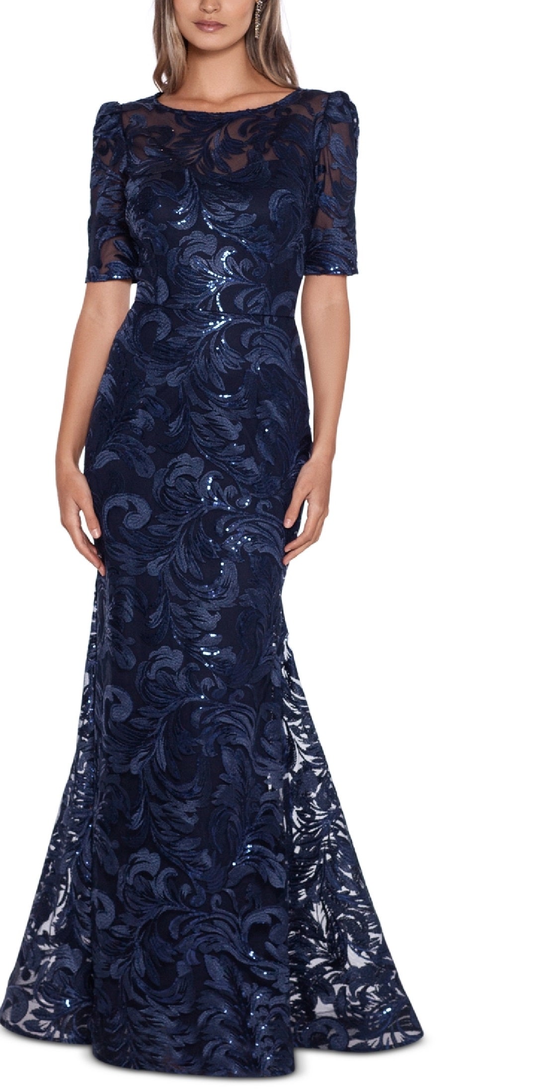 xscape-womens-embroidered-sequin-short-sleeve-gown-blue-size-14