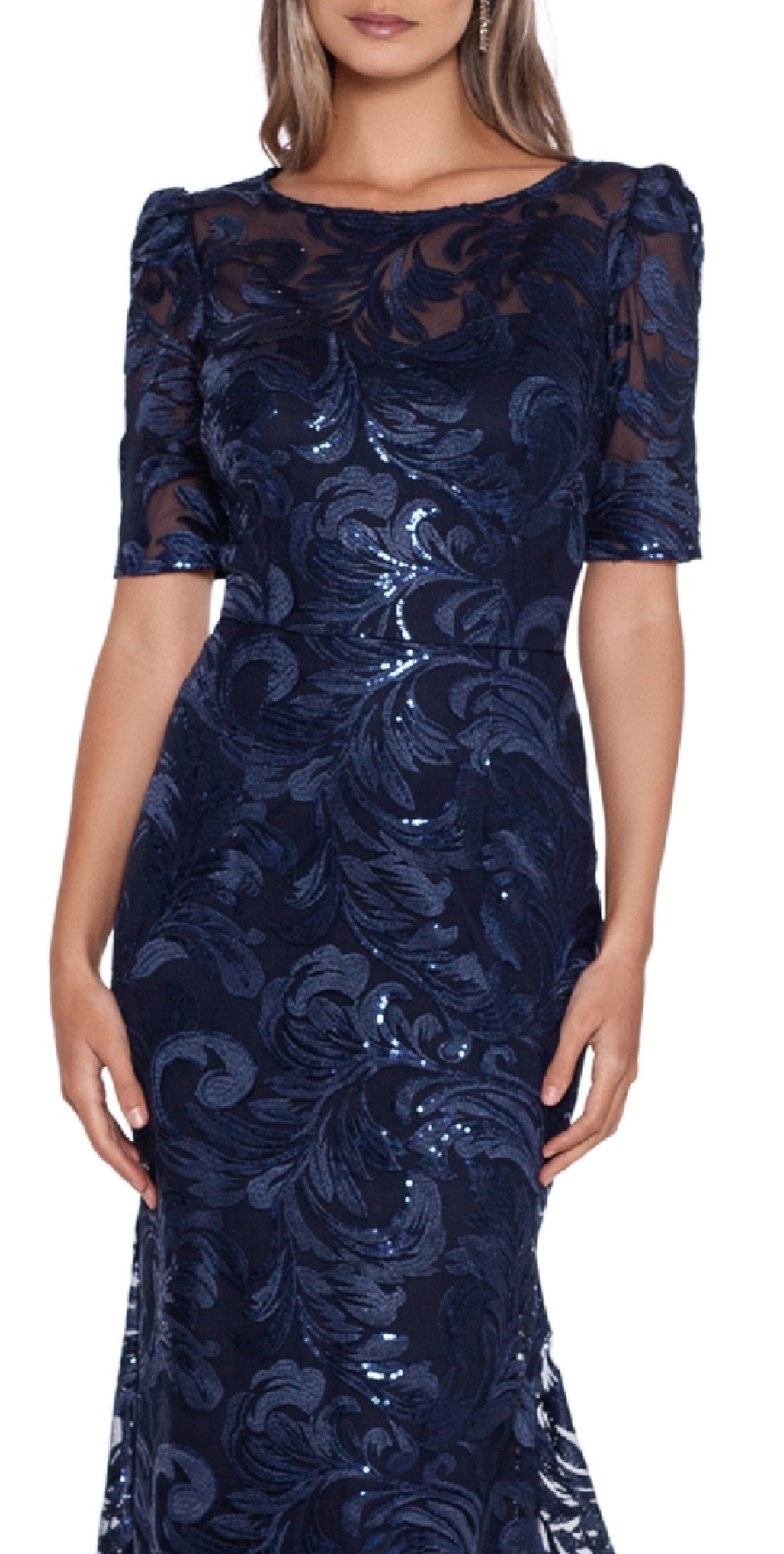 xscape-womens-embroidered-sequin-short-sleeve-gown-blue-size-14