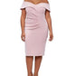 Vestido feminino XSCAPE com decote coração, rosa, tamanho 22W