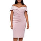 Vestido feminino XSCAPE com decote coração, rosa, tamanho 22W