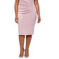 Vestido feminino XSCAPE com decote coração, rosa, tamanho 22W
