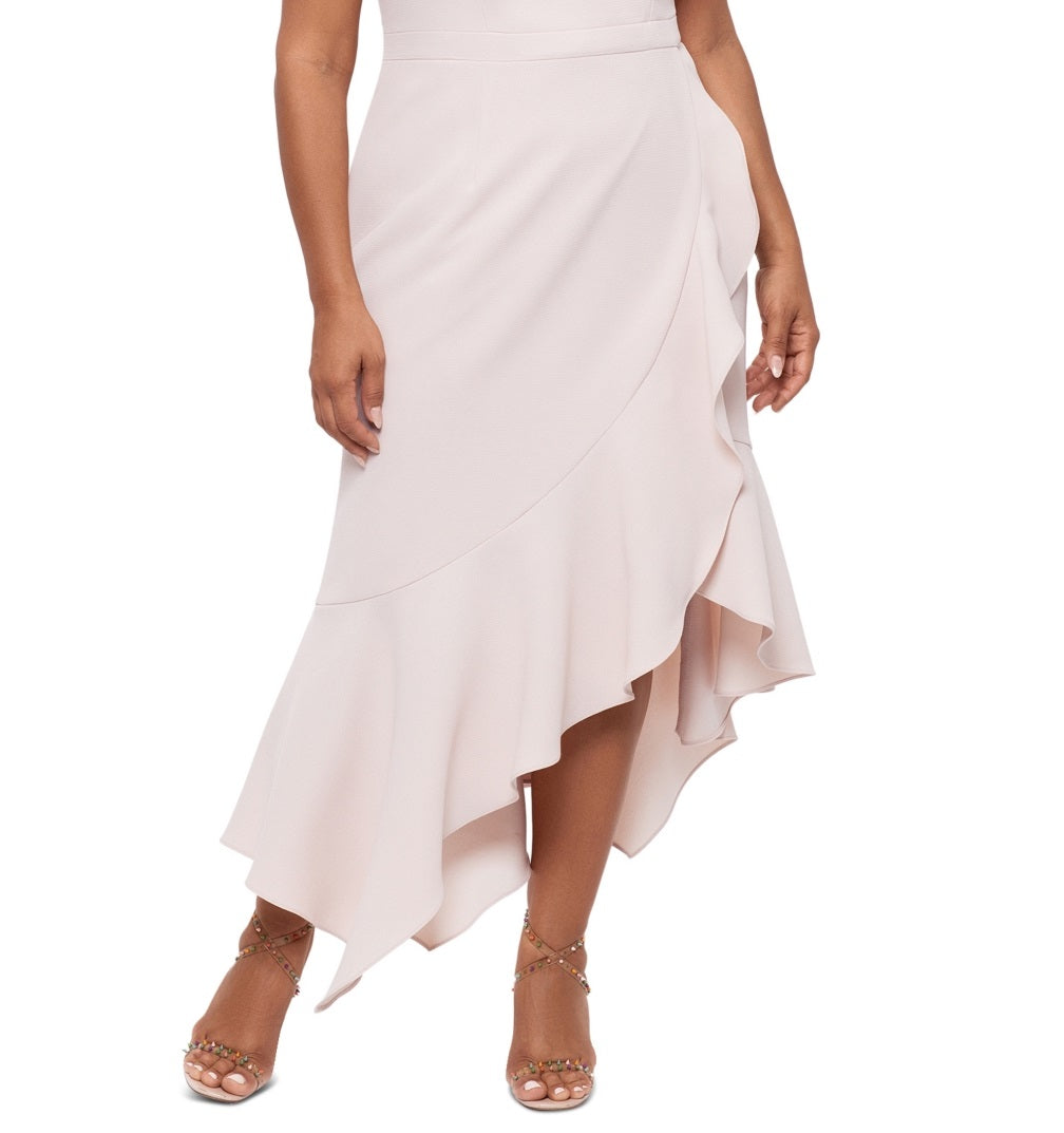 Vestido feminino XSCAPE ombro a ombro bege tamanho 18W