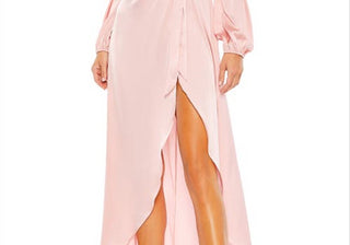 Vestido envelope de cetim Ieena for Mac Duggal - rosa, tamanho 12