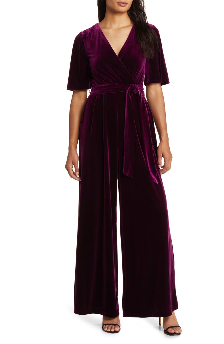 Macacão Eliza J Faux Wrap Azul, Tamanho 18