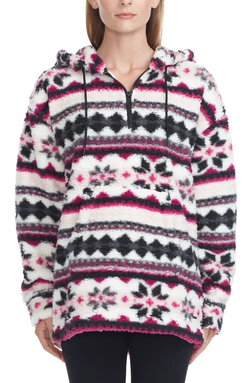 marc-new-york-mens-black-teddy-fleece-hoodie-jacket-size-x-large