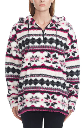 Jaqueta com capuz masculina Marc New York Teddy Fleece preta, tamanho X-G