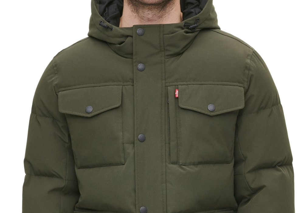 zara-men-green-quilted-parka-hoody-jacket-size-m