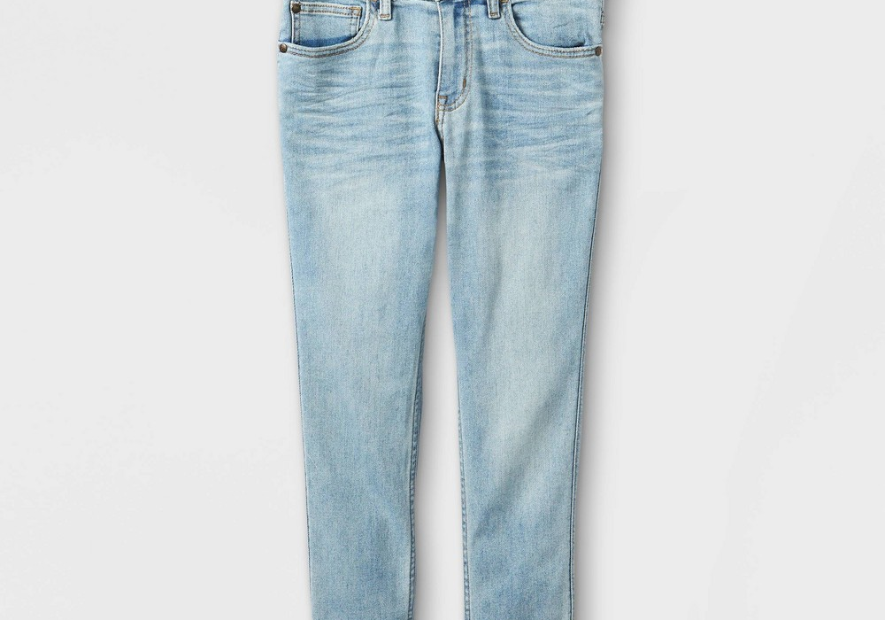 art class™ Calça jeans super elástica super skinny para meninos, azul claro, tamanho 12