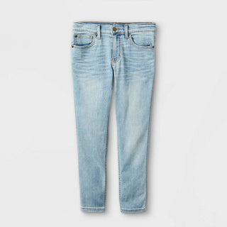 art class™ Calça jeans super elástica super skinny para meninos, azul claro, tamanho 7