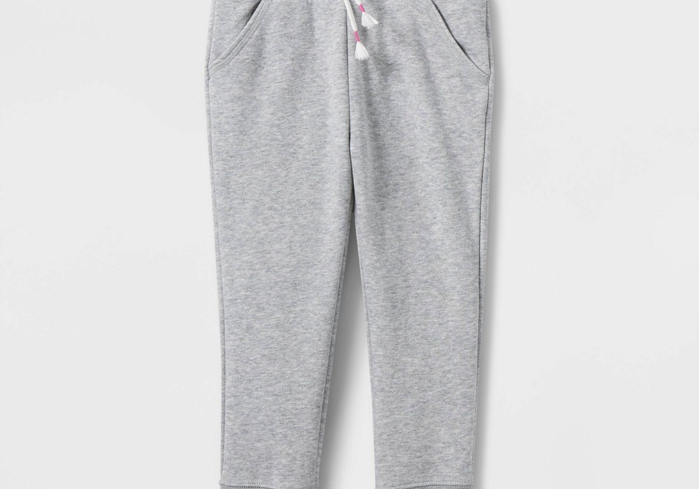Calça jogger de lã lisa para meninas, tamanho 5T, cinza, Cat &amp; Jack