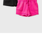 Shorts de malha adaptável para meninas, pacote com 2, Cat &amp; Jack, preto e rosa, tamanho 3T