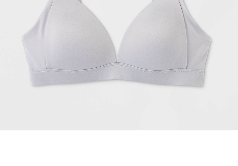 Sutiã Lounge Feminino Levemente Forrado Sem Aro Auden Cinza Claro Tamanho 38D