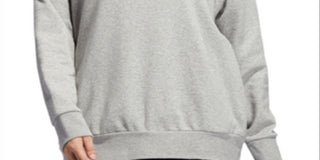 Moletom com capuz adidas Essentials Fleece feminino cinza tamanho 3X