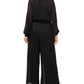 Macacão feminino MSK com cintura franzida, preto, tamanho 2X