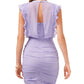 Vestido tubinho franzido MSK feminino roxo tamanho médio