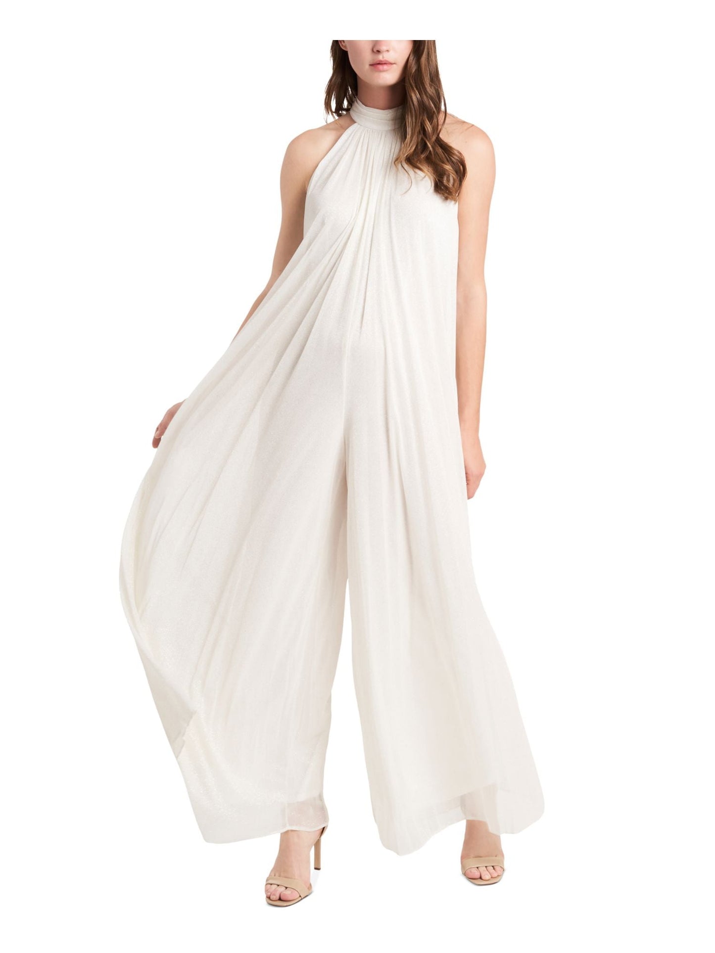 Macacão Msk Petite Glitter-Mesh Halter Tamanho Petite