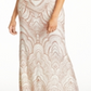 Vestido feminino Jump com estampa brilhante, sem mangas, gola quadrada, comprimento total, formal, branco, tamanho 13-14