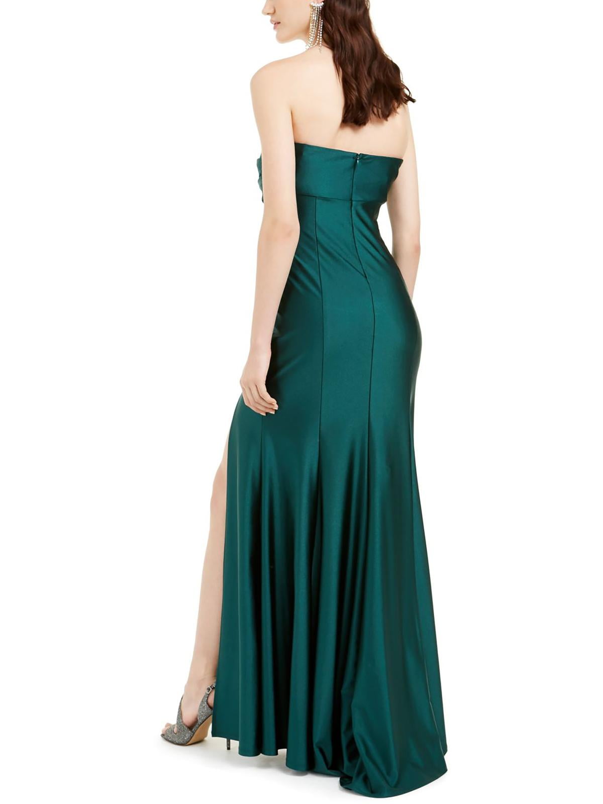 Vestido longo de festa feminino Jump em cetim verde tamanho 3