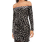 Vestido de festa Bebe Feminino com glitter, manga longa, ombro de fora, acima do joelho, preto, tamanho médio