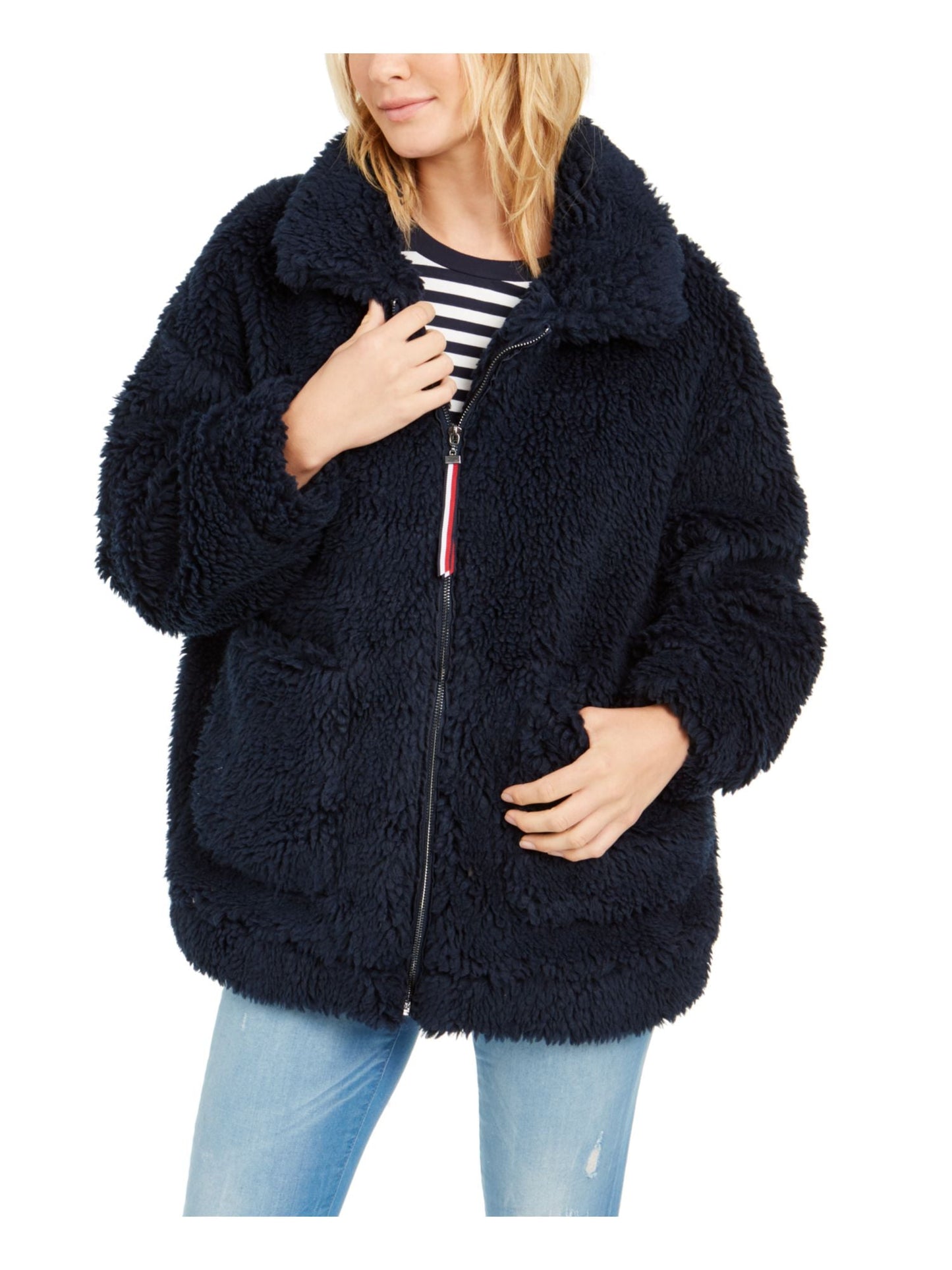 Casaco Sherpa Feminino Tommy Hilfiger Tamanho P