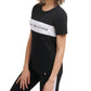 Camiseta Tommy Hilfiger Sport Colorblocked Logo Feminina Preta Tamanho P