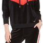 Tommy Hilfiger Velour Chevron Pullover Hoodie Feminino Preto Tamanho XX-G