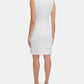 Vestido feminino Tommy Hilfiger com acabamento circular, branco, tamanho 14