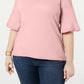Blusa Tommy Hilfiger Feminina de Algodão com Manga Flare Rosa Tamanho 0X