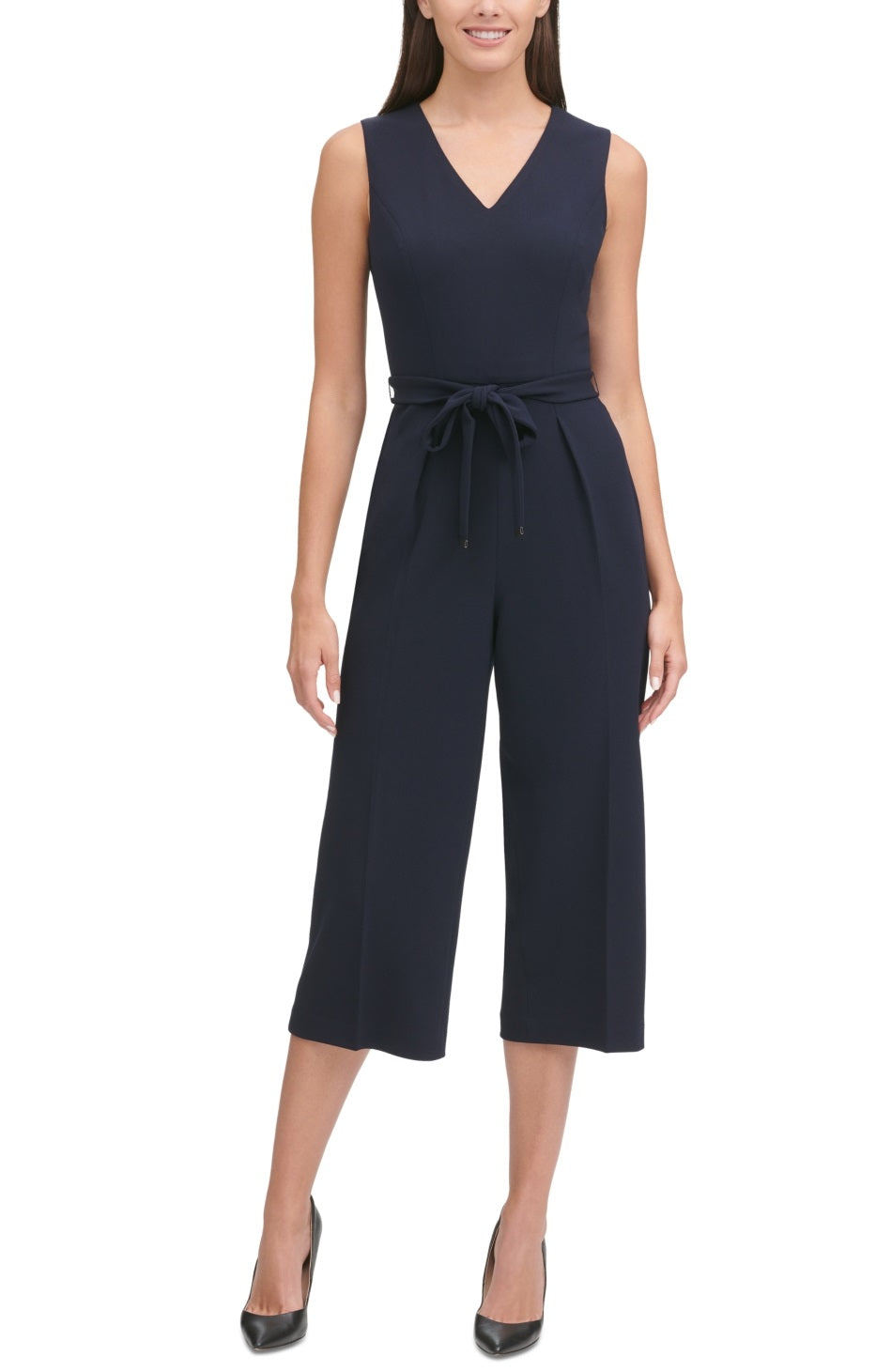 Macacão curto com cinto Tommy Hilfiger feminino azul tamanho 10