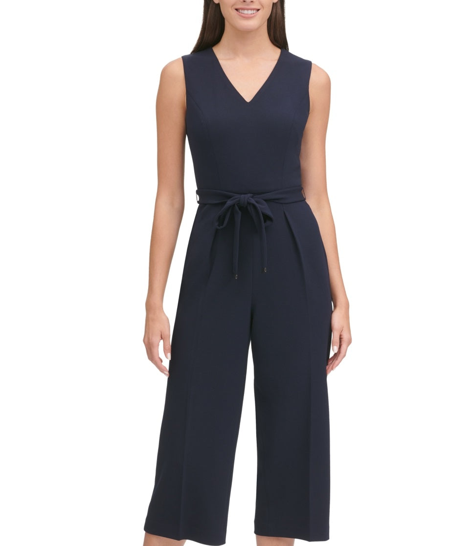 Macacão curto com cinto Tommy Hilfiger feminino azul tamanho 10