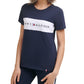 Camiseta Tommy Hilfiger Sport Colorblocked Logo Feminina Azul Tamanho X-G
