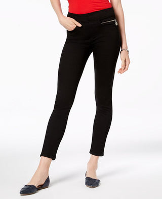 Tommy Hilfiger Women's Denim Pocketed Pull On Slimming Skinny Jeans Blue Size 12