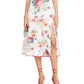 Vestido midi floral em camadas Riviera feminino Betsey Johnson, branco, tamanho médio