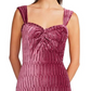 Vestido tubinho de veludo Betsey Johnson feminino, comprimento até o joelho, rosa, tamanho grande
