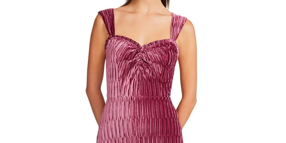 Vestido tubinho de veludo Betsey Johnson feminino, comprimento até o joelho, rosa, tamanho grande