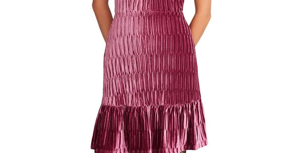 Vestido tubinho de veludo Betsey Johnson feminino, comprimento até o joelho, rosa, tamanho grande
