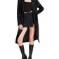 Jaqueta Steve Madden Show Stopper Sequin Duster Preta
