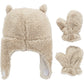 Conjunto de 2 peças de gorro e luvas de lã sintética Carter's Baby Boys, marrom, tamanho 12-24 meses