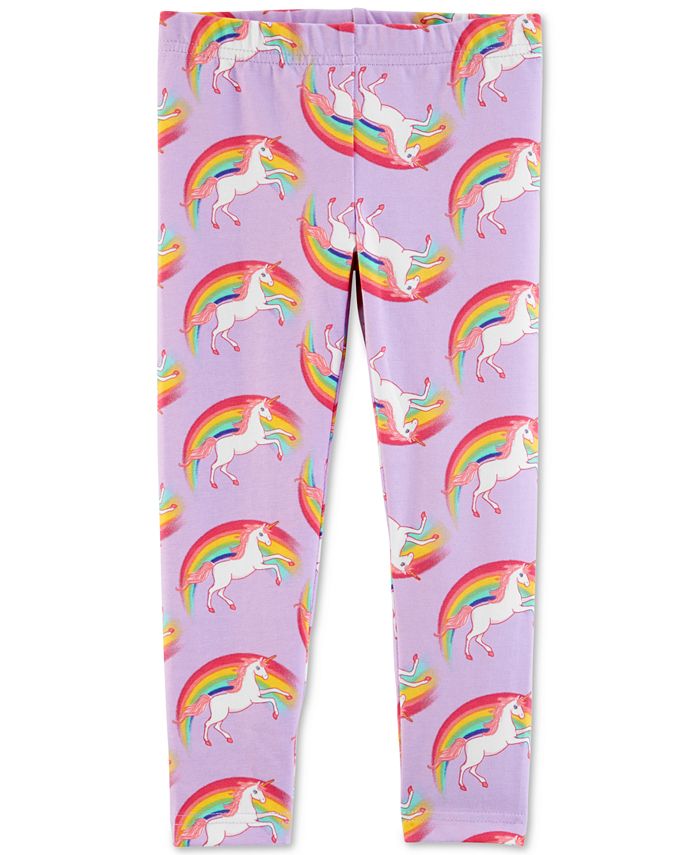 Legging Carter's Infantil Menina Arco-Íris Unicórnio Roxo Tamanho 2T