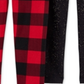 Legging Carter's Toddler Girl's com 2 unidades, xadrez Buffalo e lã brilhante, preta, tamanho 3T