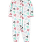 Macacão Carter's Baby Girl's Hearts Fleece Sleep 'N' Play com pés, branco, tamanho 9MOS