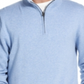 Suéter masculino vintage de algodão com zíper 1/4, à prova de intempéries, azul, tamanho grande