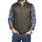 Colete acolchoado masculino vintage à prova de intempéries, verde, tamanho pequeno