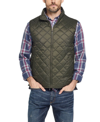 Colete acolchoado masculino vintage à prova de intempéries, verde, tamanho pequeno